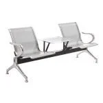 Two seater office bench with table.