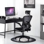 Swivel Mesh Back Desk Chair with Adjustable Arms - Image 5