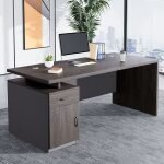 Office desk with lockable drawers - Image 2