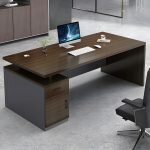 Office desk with lockable drawers - Image 4