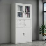 2-Door metal office cabinet with safe - Image 2