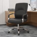 Office chair -Leather swivel seat