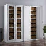 2-Door metallic full glass office cabinet - Image 3