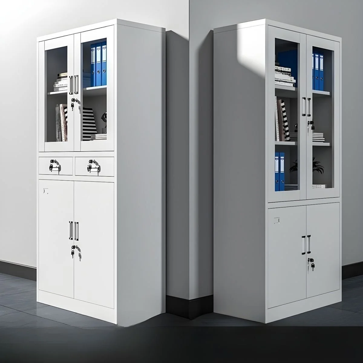 1200x1200-2023-10-23T112757.520.jpg 2 Door metallic office cabinet - Image 1