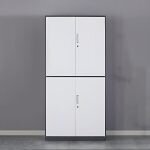 Grey Steel Storage Cabinet (4-Door)