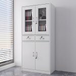 2-Door metallic office storage cabinet