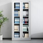 Full Glass Metallic Office Cabinet
