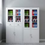 Half-Glass Metallic Office Cabinet - Image 4