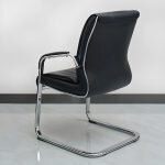 Modern Leather and Metal Desk Chair - Image 3