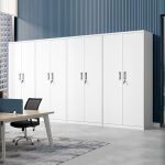 Modern Steel Filing Cabinet with 5 Adjustable Shelves - Image 2