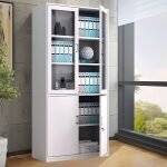 Two door metallic storage office cabinet - Image 2