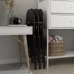 Foldable black office study chair - Image 6