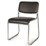 Chrome visitor's seat| sizable reception seat