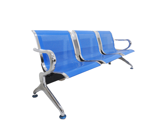 3-link metallic waiting bench