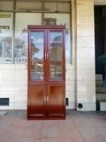 2-Door wooden office bookcase - Image 5