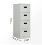 4-Drawers steel office filling cabinet - Image 4