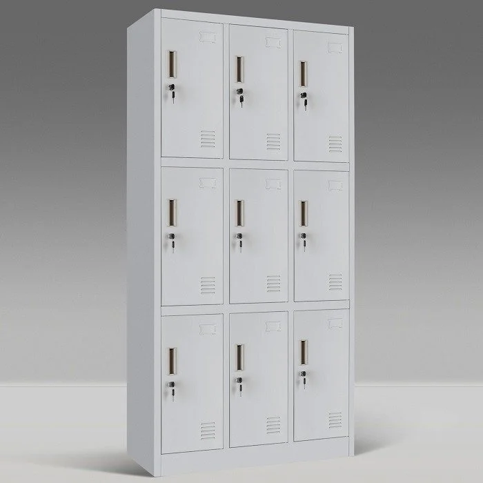 34_0-1.jpg 9-Locker steel office cabinet - Image 1