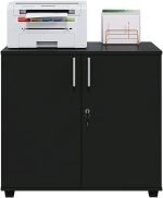 2-Door wooden credenza cabinet - Image 4