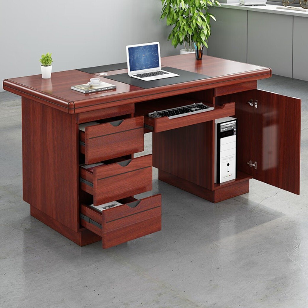 42c05704770ea998-3.jpg Executive Office Table with Drawers - Image 1