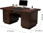 Office 1400mm Executive Desk With Drawers - Image 9