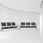 3-link padded office reception bench - Image 2