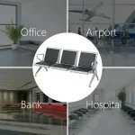 Heavy-duty three link waiting bench - Image 5