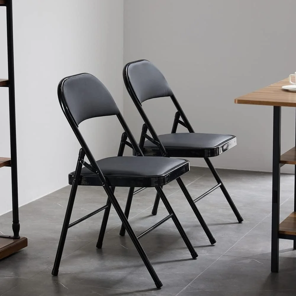 616obuv1jpL._AC_SL1000_.jpg Foldable office study chair (Black) - Image 1