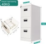 3-Drawers metallic office cabinet - Image 5