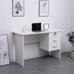 White Computer Table With Storage - Image 2