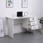 White Computer Table With Storage - Image 6
