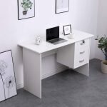 White Computer Table With Storage - Image 4