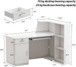 Rectangular Wood Reception Desk - Image 5