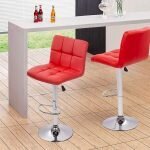Height Adjustable Counter Stool Barstools Dining Chair - Image 5
