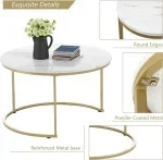 Pair marble tables - Image 4