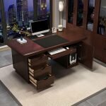 Office 1400mm Executive Desk With Drawers