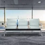 3-link metallic waiting bench