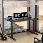 Black Height adjustable electric desk - Image 3