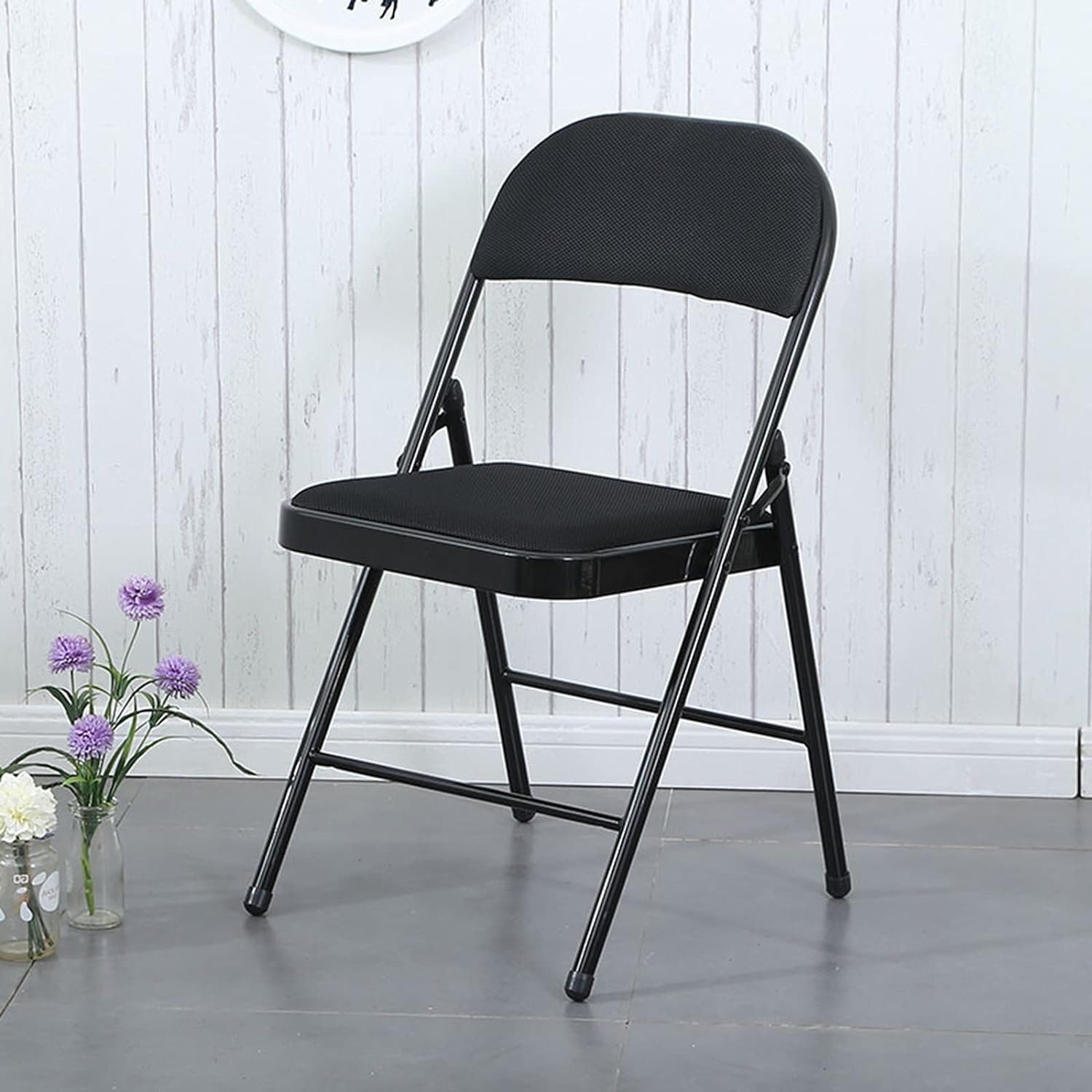 71ihaBXf63L._AC_SL1500_.jpg Vinyl Padded Steel Folding Chairs Black - Image 1