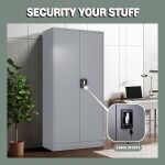 Metal Storage Cabinet with 5 Shelves - Image 2