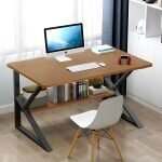 Computer Desk with Built-in Bookshelf - Image 2