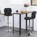 Leather Adjustable Swivel Bar Stool - Image 4