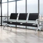 3-Link padded office waiting bench