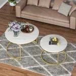 Pair marble tables - Image 5