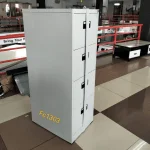 4-Drawers metallic cabinet with bar.