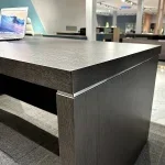 Wooden L Shape Office Table (Mahogany) - Image 6