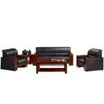 Corporate 5-seater leather sofa - Image 3