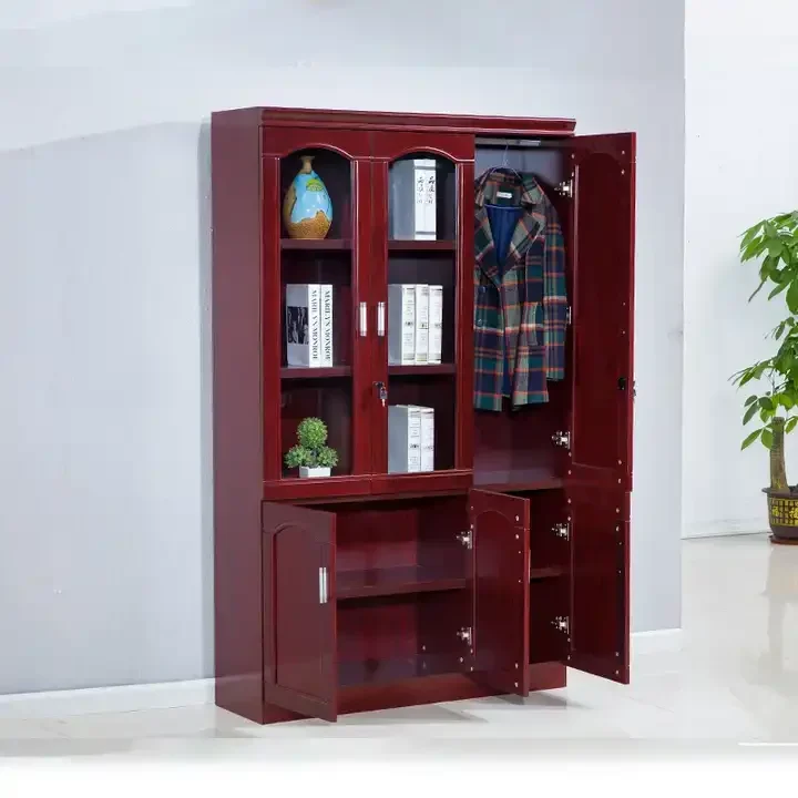 H09a1b6003fe44f2993b93e22b0a2a9c1G.jpg_720x720q50-1.webp 3-Door wooden office cabinet - Image 1