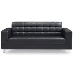 Office 5-Seater Leather Sofa - Image 2