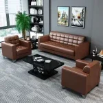 5-Seater Executive Office Leather Sofa - Image 2