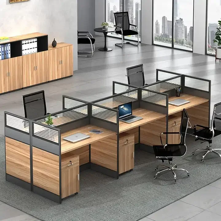 H702649ca9c7c4548b4aa211750743b28U.jpg_720x720q50.webp Six Way Modular Office Workstation - Image 1